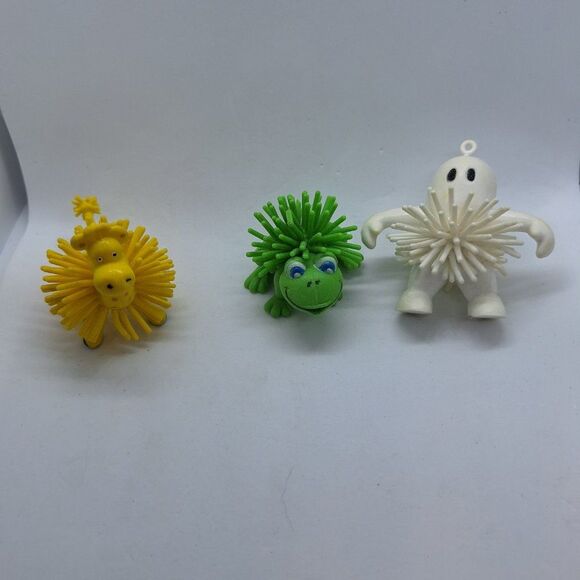 Happy Smile Face Animals Figure Koosh Rubber Ball Vintage 2" Lot of 9 - Picture 4 of 4